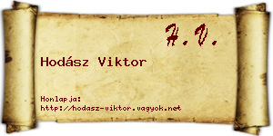 Hodász Viktor névjegykártya